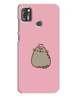 Чехол для TECNO POP 4 Pro с картинкой «Pusheen сердце»