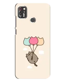 Чехол для TECNO POP 4 Pro с картинкой «Пушин на шариках»