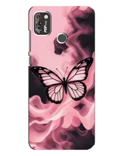 Чохол для TECNO POP 4 Pro з картинкою «Метелик у диму»