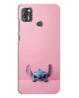 Чехол для TECNO POP 4 Pro с картинкой «Stitch выглядывает»