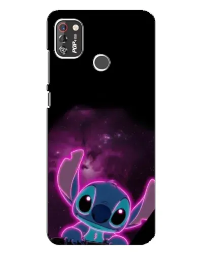 Чехол для TECNO POP 4 Pro с картинкой «Неоновый Stitch»