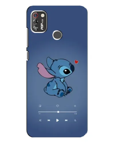 Чехол для TECNO POP 4 Pro с картинкой «Музыкальный Stitch»
