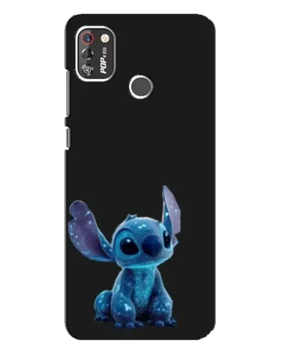 Чехол для TECNO POP 4 Pro с картинкой «Стич на черном»