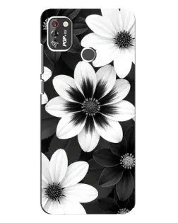 Чохол для TECNO POP 4 Pro з картинкою «Монохромні айстри»