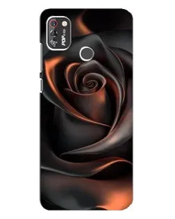 Чохол для TECNO POP 4 Pro з картинкою «Шовкова чорна троянда»