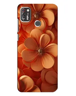Чохол для TECNO POP 4 Pro з картинкою «Помаранчева макро квітка»
