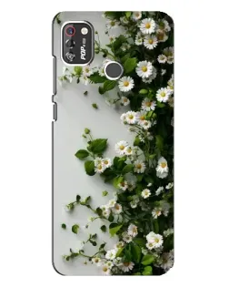 Чохол для TECNO POP 4 Pro з картинкою «Гілка дрібних білих квітів»