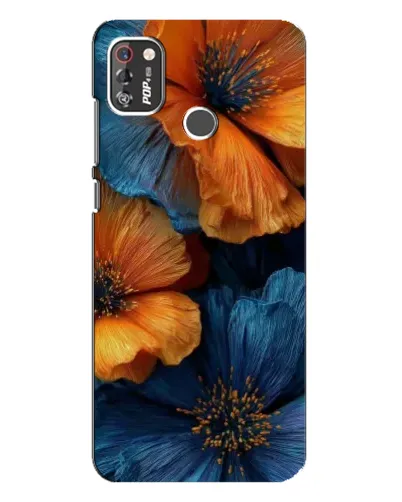 Чохол для TECNO POP 4 Pro з картинкою «Яскрава синьо-помаранчева флора» Чохол для TECNO POP 4 Pro з картинкою «Яскрава синьо-помаранчева флора»