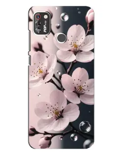 Чехол для TECNO POP 4 Pro с картинкой «Нежная сакура и капли»
