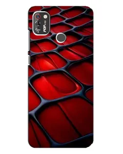Чохол для TECNO POP 4 Pro з картинкою «Червона глянцева сітка»