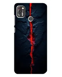 Чохол для TECNO POP 4 Pro з картинкою «Червона лавова тріщина»