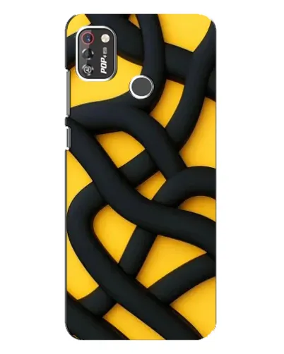 Чохол для TECNO POP 4 Pro з картинкою «Чорне жовте переплетення» Чохол для TECNO POP 4 Pro з картинкою «Чорне жовте переплетення»