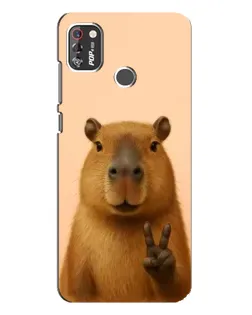 Чехол для TECNO POP 4 Pro с картинкой «Капибара виктория»