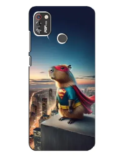 Чехол для TECNO POP 4 Pro с картинкой «Капи-мен супергерой» Чехол для TECNO POP 4 Pro с картинкой «Капи-мен супергерой»