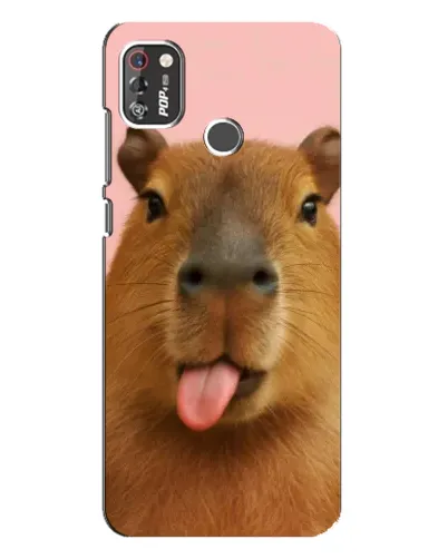 Чехол для TECNO POP 4 Pro с картинкой «Капибара с языком» Чехол для TECNO POP 4 Pro с картинкой «Капибара с языком»