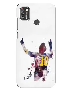 Чехол для TECNO POP 4 Pro с картинкой «Акварельный Месси Барселона»