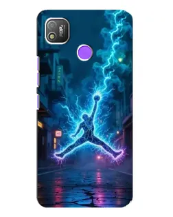 Чехол для TECNO POP 4 с картинкой «Jordan Gold Jumpman»