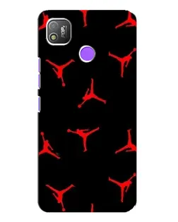 Чехол для TECNO POP 4 с картинкой «Jordan Red Pattern»