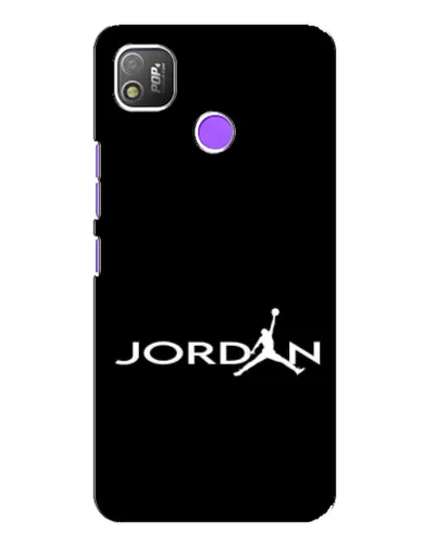 Чехол для TECNO POP 4 с картинкой «Jordan White Logo»