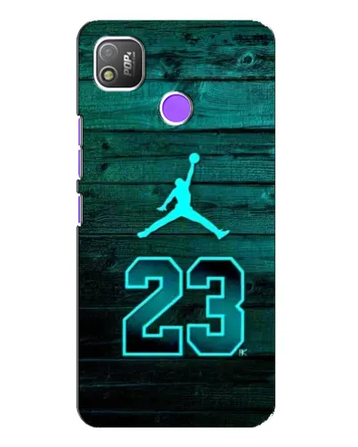 Чехол для TECNO POP 4 с картинкой «Jordan Cyan 23»