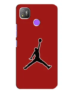 Чехол для TECNO POP 4 с картинкой «Jordan Red Back»