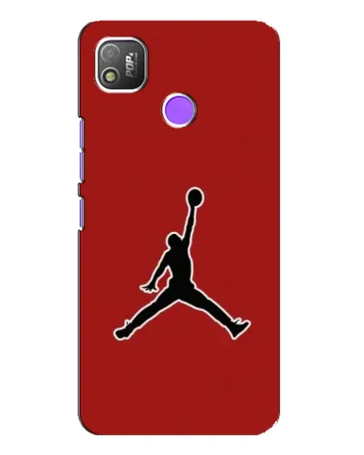 Чехол для TECNO POP 4 с картинкой «Jordan Red Back»