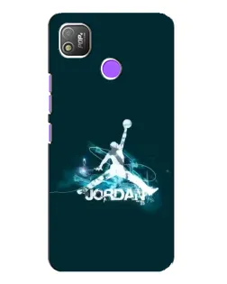 Чехол для TECNO POP 4 с картинкой «Jordan Blue Fire»
