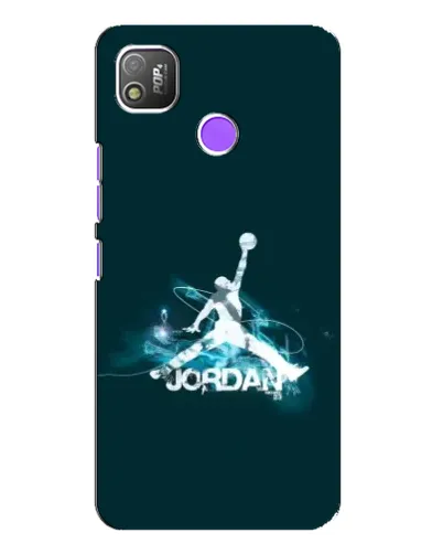 Чехол для TECNO POP 4 с картинкой «Jordan Blue Fire»