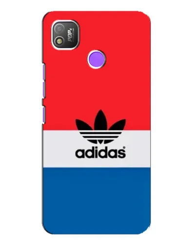 Чехол для TECNO POP 4 с картинкой «Ретро блоки Adidas»