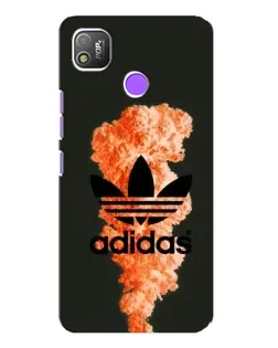 Чехол для TECNO POP 4 с картинкой «Оранжевый дым Adidas»