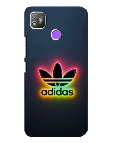 Чехол для TECNO POP 4 с картинкой «Неоновый Adidas»