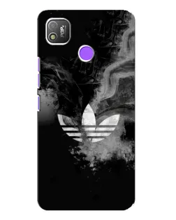 Чехол для TECNO POP 4 с картинкой «Абстрактный дым Adidas»