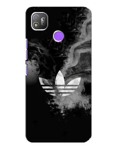 Чехол для TECNO POP 4 с картинкой «Абстрактный дым Adidas»