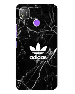 Чехол для TECNO POP 4 с картинкой «Белый мрамор Adidas»