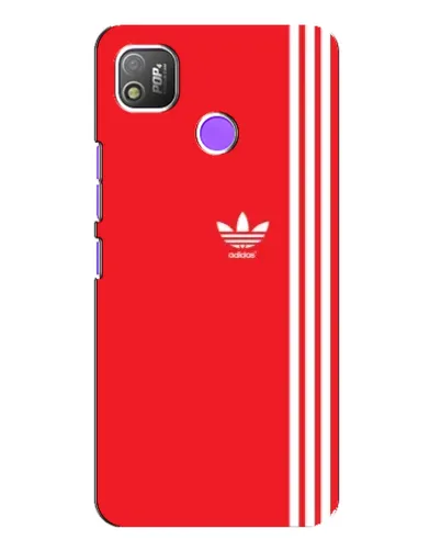Чехол для TECNO POP 4 с картинкой «Красный минимализм Adidas»