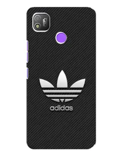 Чехол для TECNO POP 4 с картинкой «Adidas Карбоновая текстура»