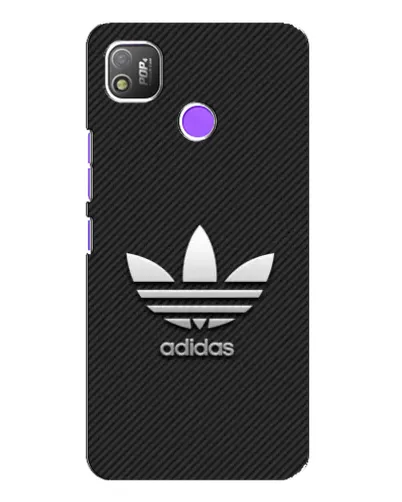 Чехол для TECNO POP 4 с картинкой «Adidas Карбоновая текстура»