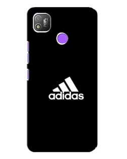 Чехол для TECNO POP 4 с картинкой «Черная классика Adidas»