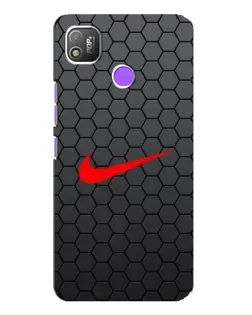 Чехол для TECNO POP 4 с картинкой «Nike — карбоновая сетка»