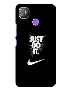 Чехол для TECNO POP 4 с картинкой «Текстовый принт Nike»