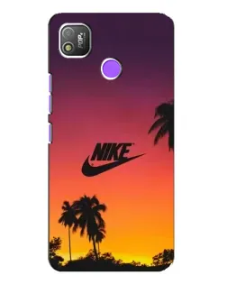 Чехол для TECNO POP 4 с картинкой «Nike на закате солнца»