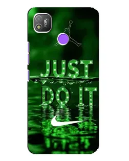 Чехол для TECNO POP 4 с картинкой «Зеленый неоновый Nike»