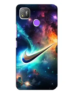 Чехол для TECNO POP 4 с картинкой «Космический Nike Swoosh»