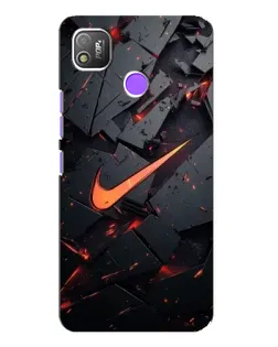 Чехол для TECNO POP 4 с картинкой «Nike — эффект разломов»