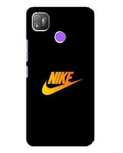 Чехол для TECNO POP 4 с картинкой «Золотой логотип Nike»