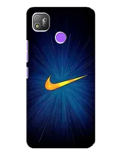 Чехол для TECNO POP 4 с картинкой «Синий пульс Nike»