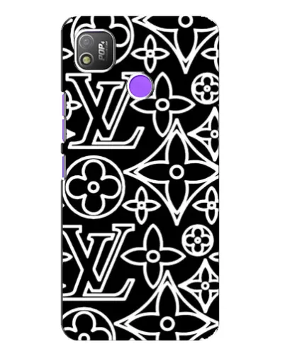 Чехол для TECNO POP 4 с картинкой «Черно-белый узор LV» Чехол для TECNO POP 4 с картинкой «Черно-белый узор LV»