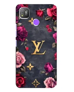 Чехол для TECNO POP 4 с картинкой «Цветочный Louis Vuitton»