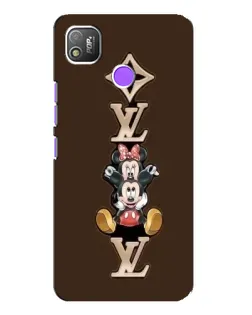 Чехол для TECNO POP 4 с картинкой «LV и Микки Маус»