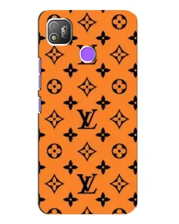 Чехол для TECNO POP 4 с картинкой «Оранжевый стиль LV»